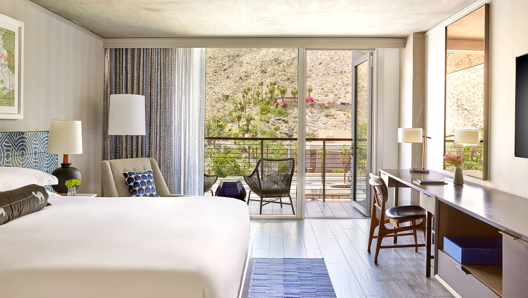 Kimpton rowan palm springs hotel king guestroom