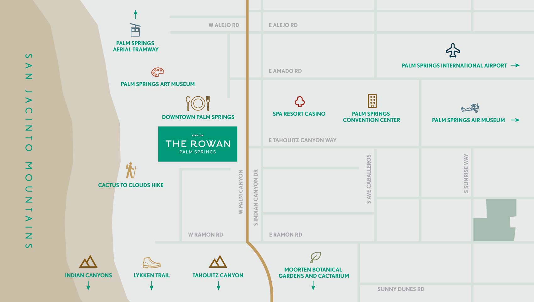 palm springs map